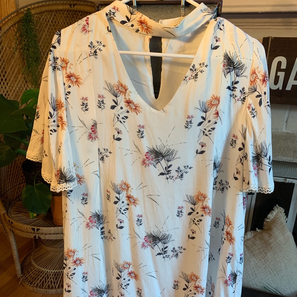 Blu Pepper Floral Cut Out Dress